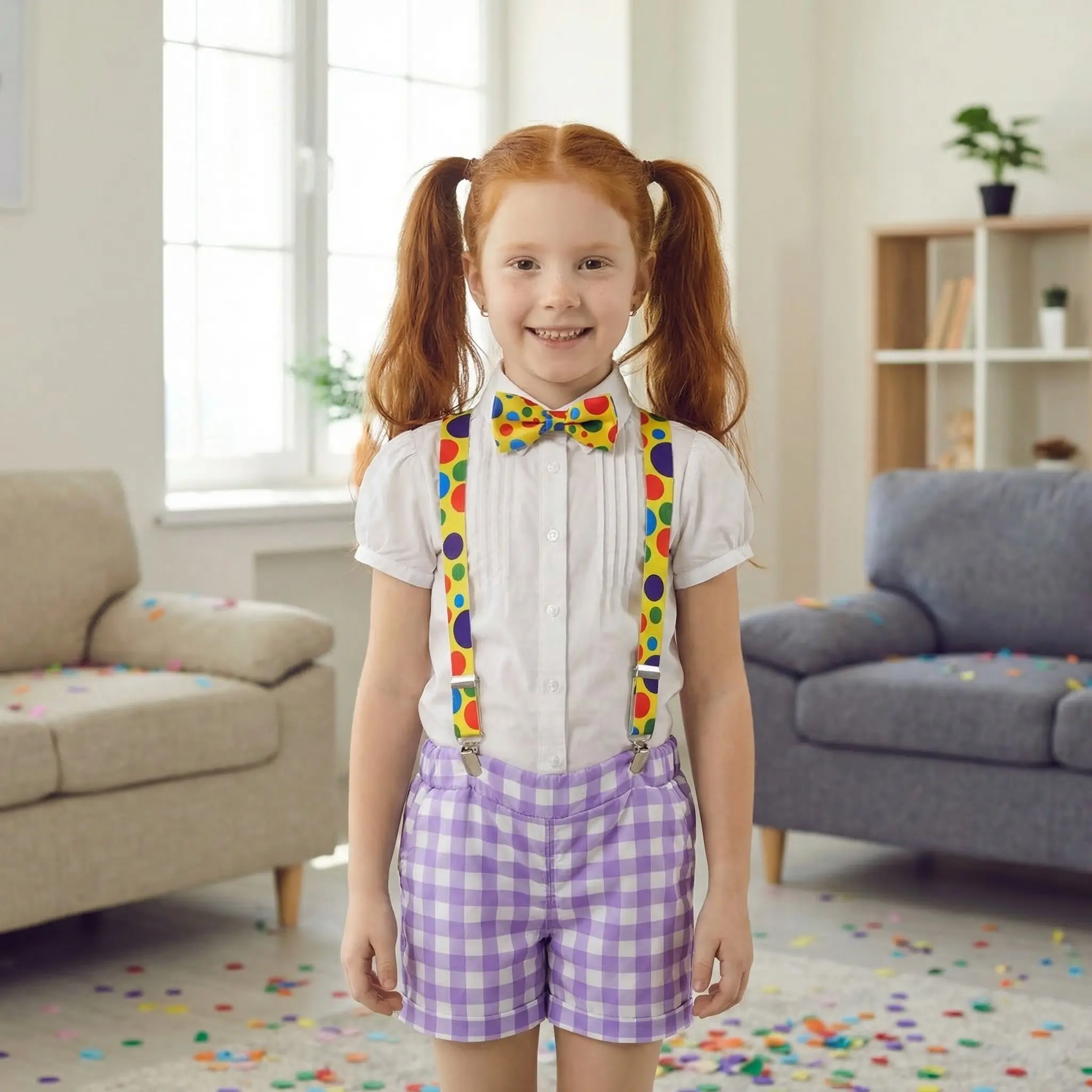 1Set Kids Suspender Bow Tie Set Colorful Dot Design Comfortable Premium Material for Halloween Party Cosplay Clown Photo Prop
1Set Kids Suspender Bow Tie Set Colorful Dot Design Comfortable Premium Material for Halloween Party Cosplay Clown Photo Prop