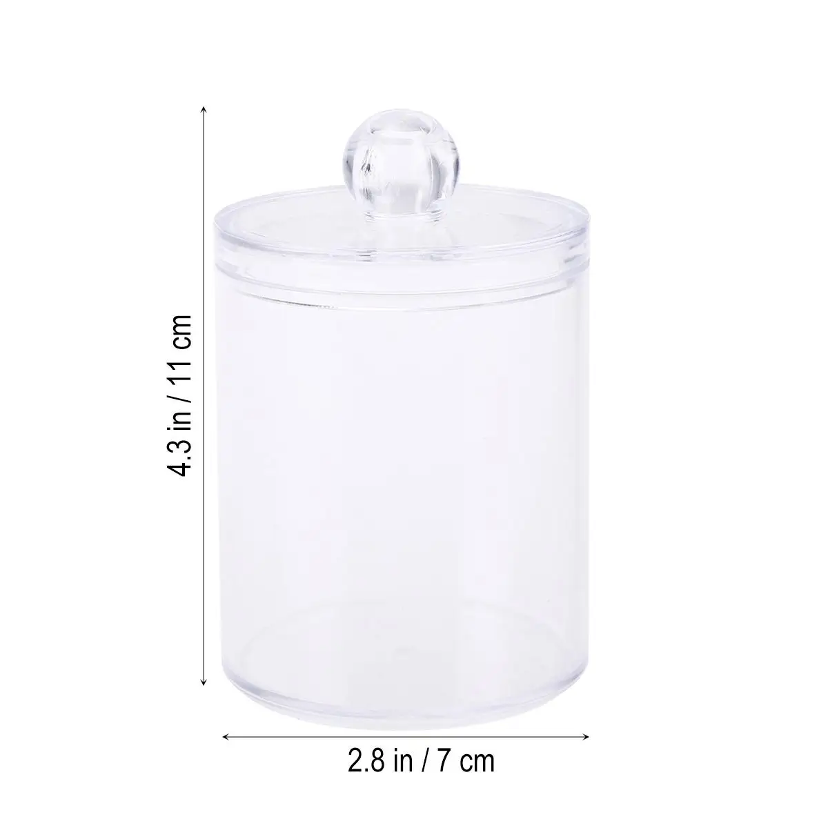 Clear Plastic Canister Round Storage Container for Cotton Swabs Cosmetics Brushes Pens Transparent Acrylic Boxes
Clear Plastic Canister Round Storage Container for Cotton Swabs Cosmetics Brushes Pens Transparent Acrylic Boxes