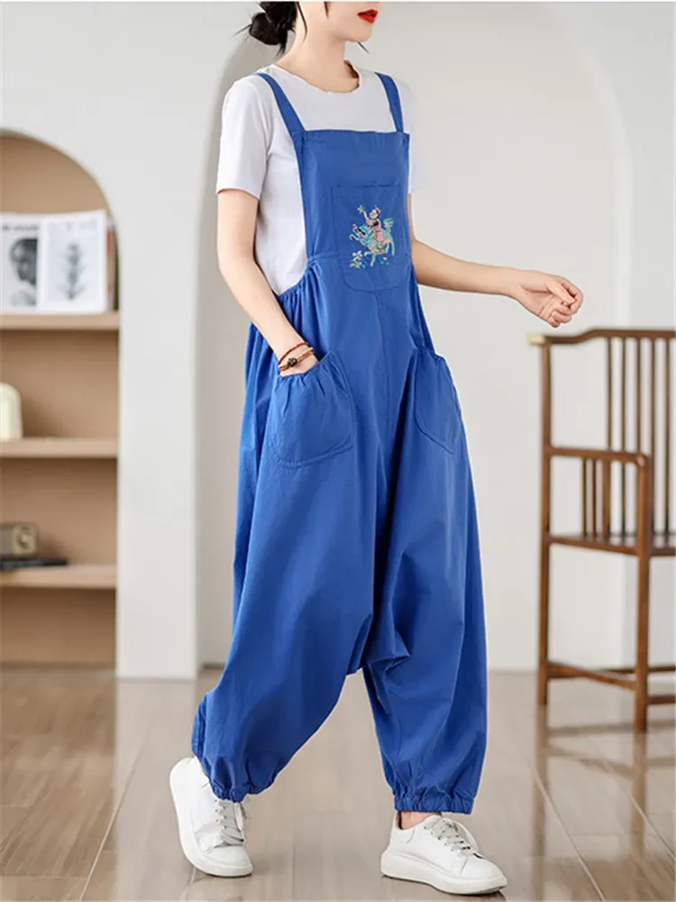 2024 Summer Autumn Embroidery Denim Jumpsuits Women Oversized Overalls Female Loose Casual Korean Fashion High Waist Romper
2024 Summer Autumn Embroidery Denim Jumpsuits Women Oversized Overalls Female Loose Casual Korean Fashion High Waist Romper