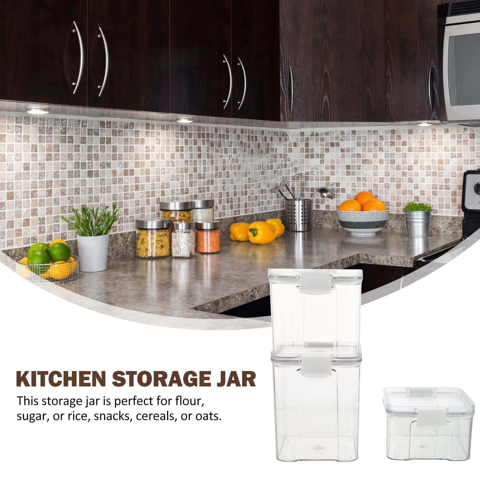 3Pcs Storage Jars Airtight Plastic Kitchen Containers Clear Food Storage Boxes for Snacks Sugar Rice Cereal Kitchen Plastic Jar
3Pcs Storage Jars Airtight Plastic Kitchen Containers Clear Food Storage Boxes for Snacks Sugar Rice Cereal Kitchen Plastic Jar