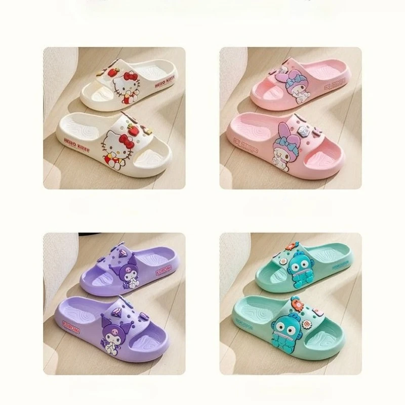 Kawaii Slippers Anime Kuromi Melody Hangyodon Cartoon Girls Soft Non-slip Sanrio Soft Bottom Indoor Bathroom Beach Sandals Shoes
Kawaii Slippers Anime Kuromi Melody Hangyodon Cartoon Girls Soft Non-slip Sanrio Soft Bottom Indoor Bathroom Beach Sandals Shoes