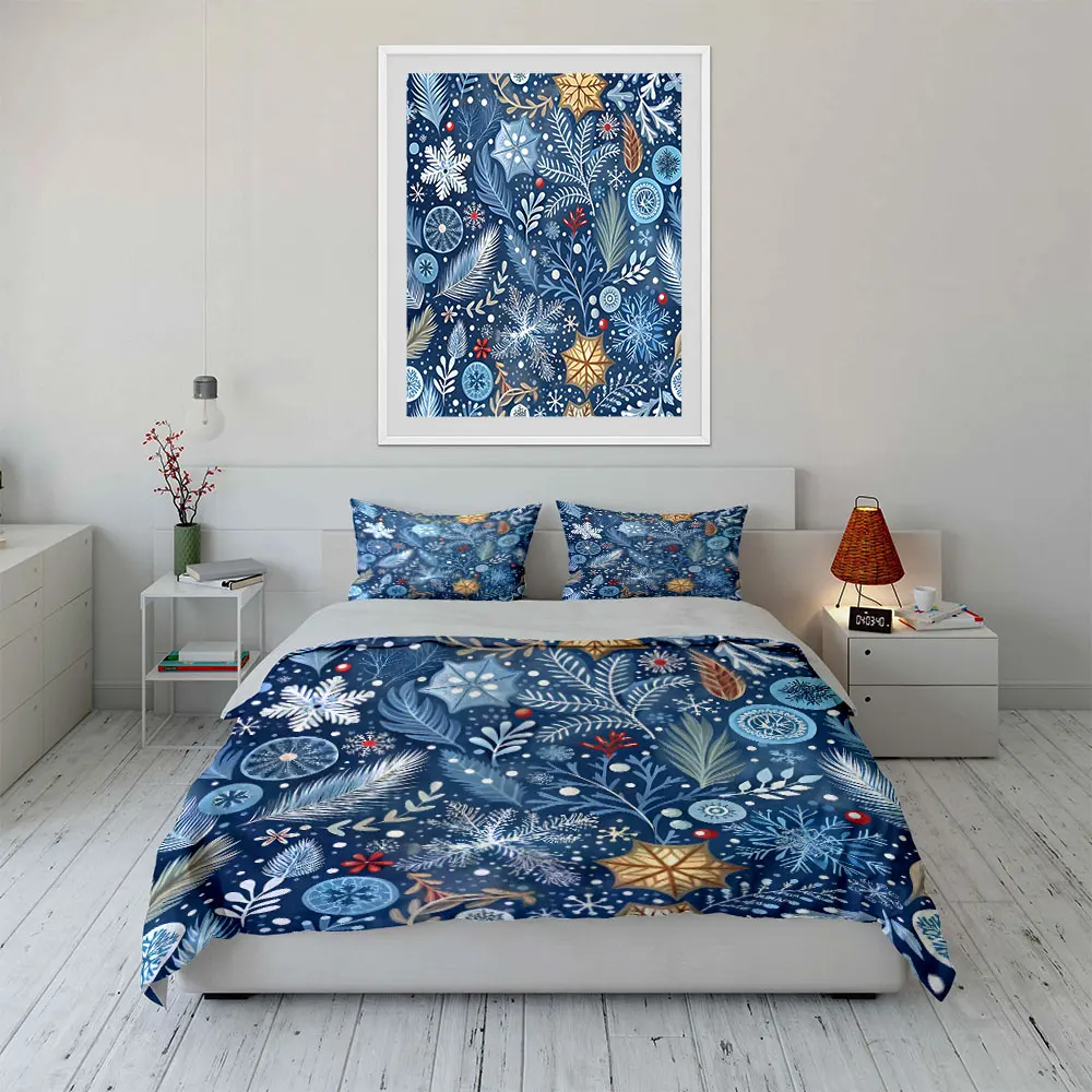 Winter Snowflake Decorative Set Multiple sizes kid's and adults' bedroom Exquisite 3PC bedding set, gift
Winter Snowflake Decorative Set Multiple sizes kid's and adults' bedroom Exquisite 3PC bedding set, gift
