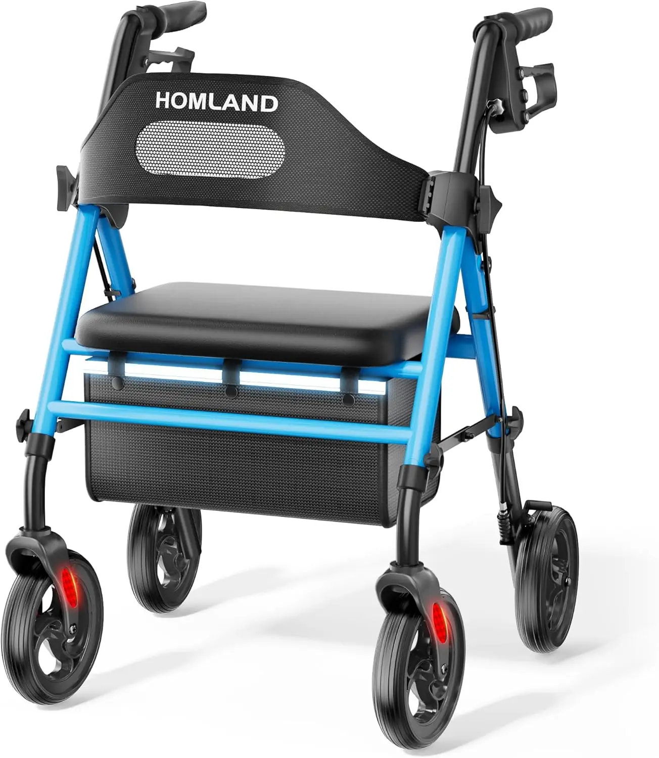 Foldable Rollator Walkers with Seat for Seniors, 8'' Big Wheels, 350 lb. Weight Capacity, Adjustable Handles and Seat Height,
Foldable Rollator Walkers with Seat for Seniors, 8'' Big Wheels, 350 lb. Weight Capacity, Adjustable Handles and Seat Height,