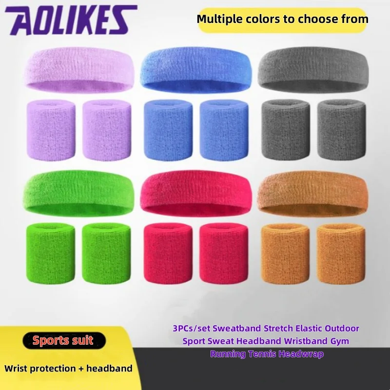 3PCs/set AOLIKES Sweat Band Headband Wristbands for - Head Wrist Sweatband Set - Ideal for Sports Athletics Workout Basketball
3PCs/set AOLIKES Sweat Band Headband Wristbands for - Head Wrist Sweatband Set - Ideal for Sports Athletics Workout Basketball