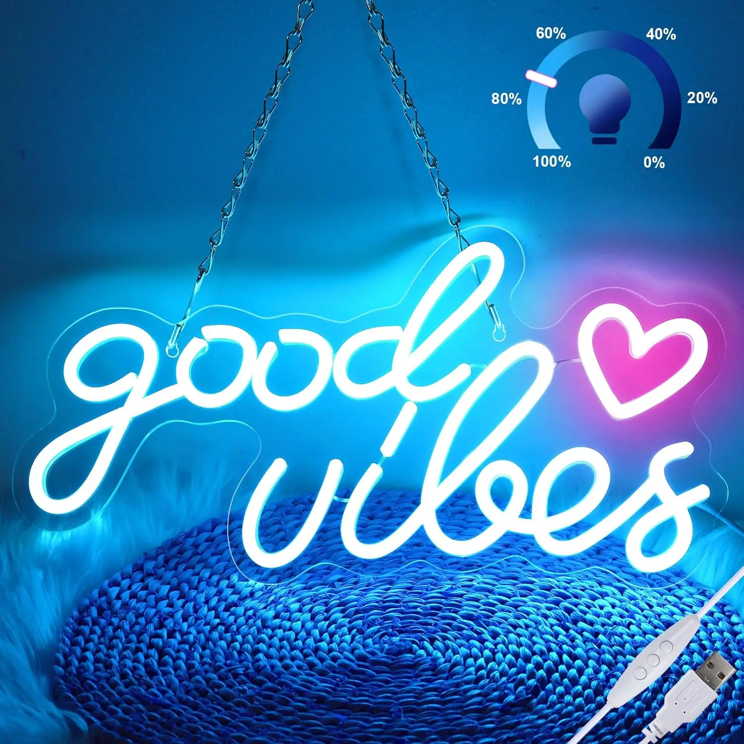 Good Vibes Neon Sign USB Powered LED Neon Light for Wall Decor Children Bedroom Livingroom Birthday Party Bar Wedding Decoration
Good Vibes Neon Sign USB Powered LED Neon Light for Wall Decor Children Bedroom Livingroom Birthday Party Bar Wedding Decoration