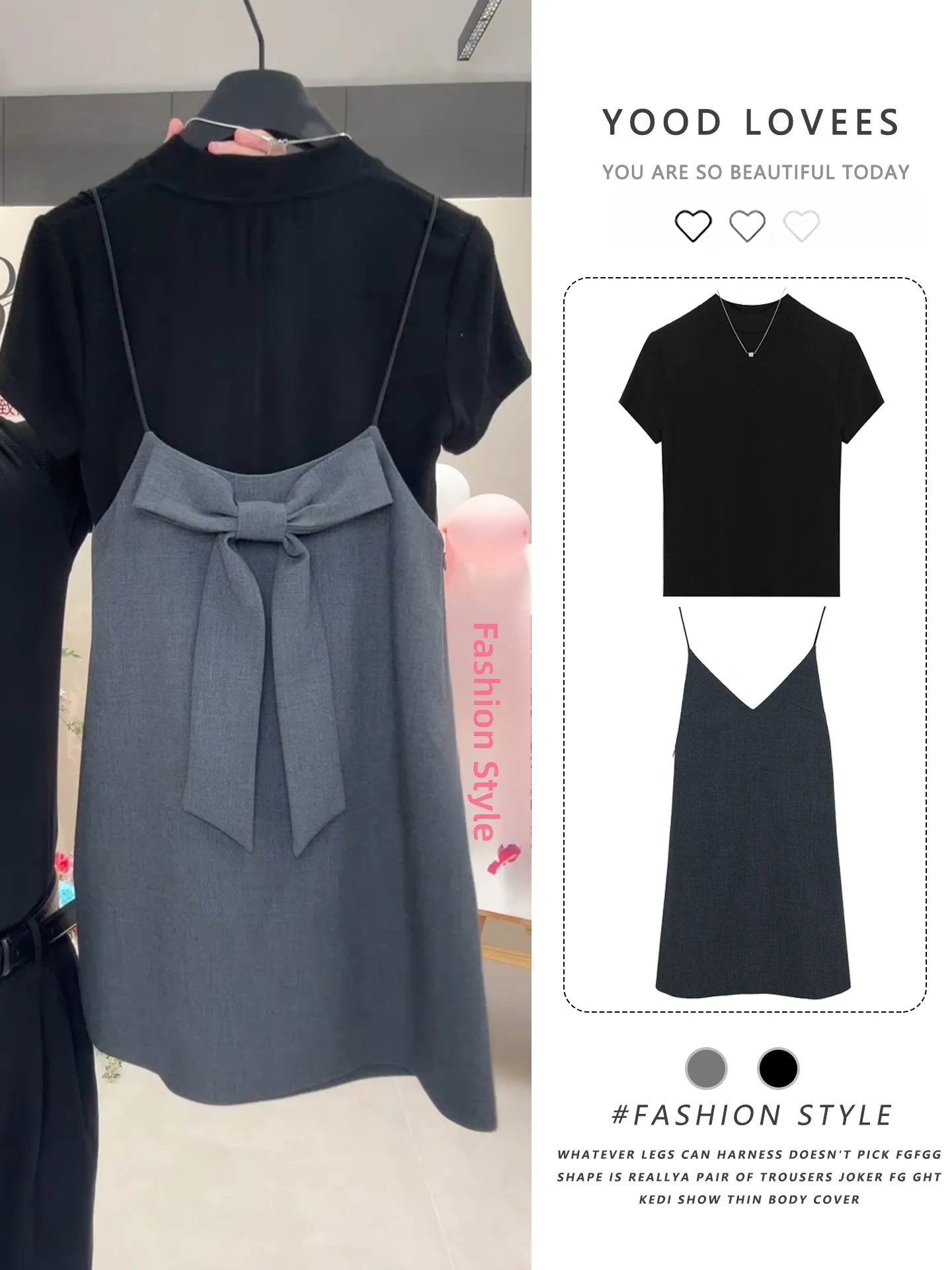 Fashionable Two-Piece Set for Women Unique Beautiful Grey T-Shirt And Dress Summer Outfit High Waist Short Skirt V-Neck T-Shirt
Fashionable Two-Piece Set for Women Unique Beautiful Grey T-Shirt And Dress Summer Outfit High Waist Short Skirt V-Neck T-Shirt