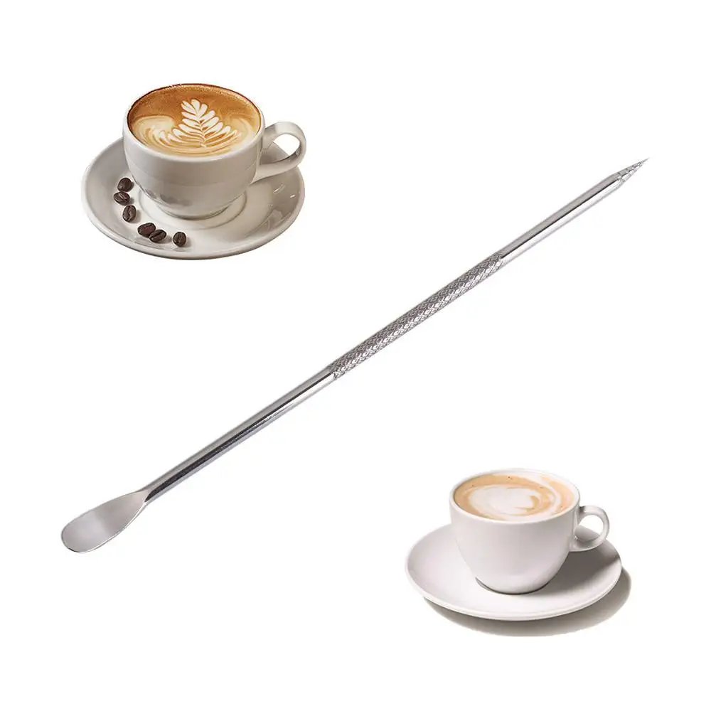 Stainless Steel Coffee Art Needles with Wood Handle Double Ended Design Coffee Latte Art Pen with Box Rustproof
Stainless Steel Coffee Art Needles with Wood Handle Double Ended Design Coffee Latte Art Pen with Box Rustproof