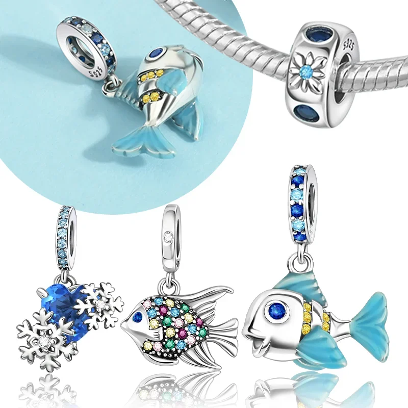 New Sterling Silver 925 Deep Sea Colorful Fish Pendant Charms Beads Suitable for Original Bracelet DIY Jewelry Gifts for Women
New Sterling Silver 925 Deep Sea Colorful Fish Pendant Charms Beads Suitable for Original Bracelet DIY Jewelry Gifts for Women