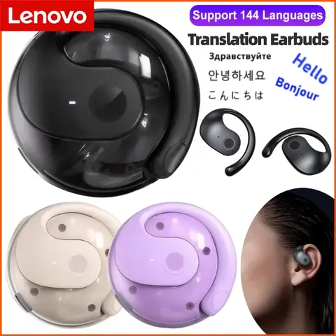 Lenovo Wireless BT AI Real-time Voice Translation Earphones 144 Languages Smart Ear Headphone Translator For Business Travel NEW