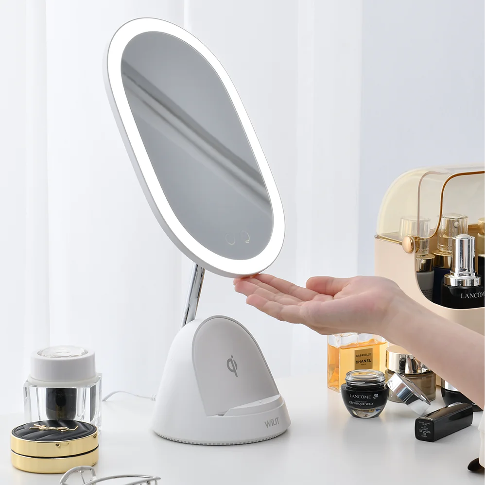 Hot Sale Adjustable Desktop Makeup Mirror LED Light Smart Touch Screen Beauty Mirror Fast Wireless Charging Multi-Function Lamp
Hot Sale Adjustable Desktop Makeup Mirror LED Light Smart Touch Screen Beauty Mirror Fast Wireless Charging Multi-Function Lamp