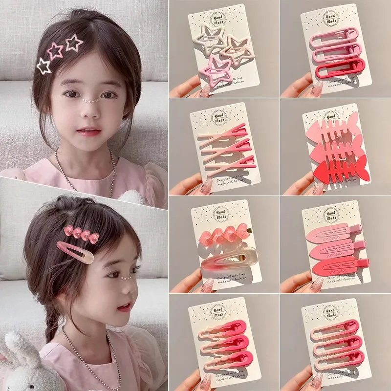 3Pcs Girls Sweet Cute Pink Hair Clips Korean Fashion Simple Bangs Hairpin Broken Hair Clip Women Forehead Styling Bangs BB Clip
3Pcs Girls Sweet Cute Pink Hair Clips Korean Fashion Simple Bangs Hairpin Broken Hair Clip Women Forehead Styling Bangs BB Clip
