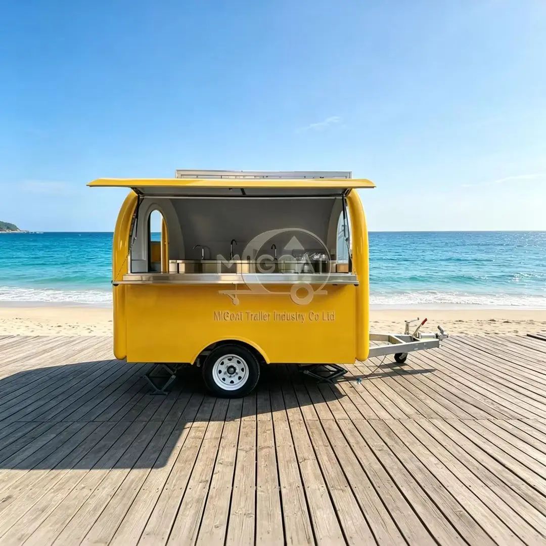 Bright Yellow Mini Mobile Food Trailer with Awning Compact Food Cart for Fast Food & Street Vending
Bright Yellow Mini Mobile Food Trailer with Awning Compact Food Cart for Fast Food & Street Vending