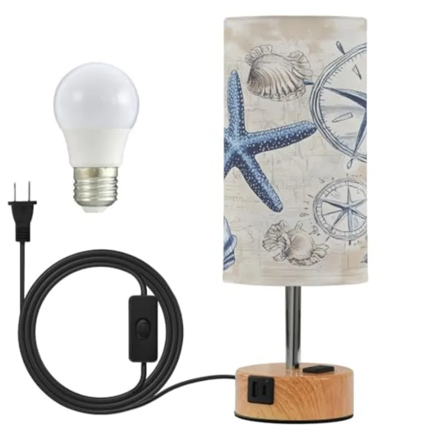 Bedside Table Lamp Seashell Starfish Nautical Ocean Coastal Map Touch Lamp for Bedroom 3 Way Dimmable Nightstand with USB Charg
Bedside Table Lamp Seashell Starfish Nautical Ocean Coastal Map Touch Lamp for Bedroom 3 Way Dimmable Nightstand with USB Charg