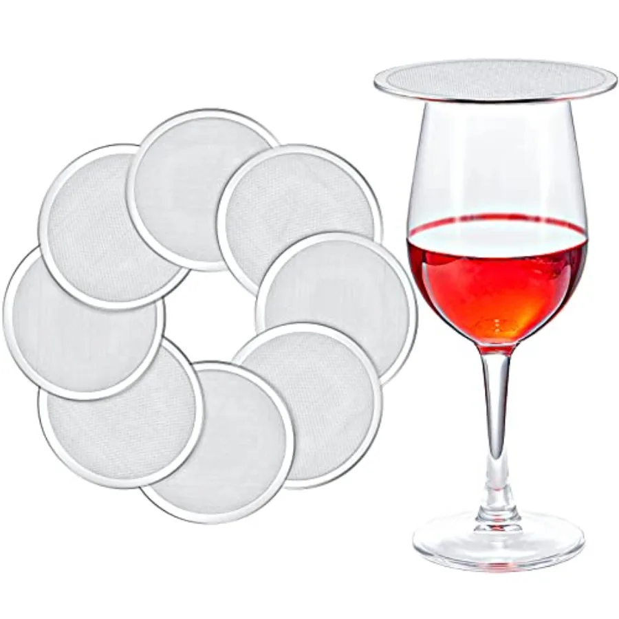 8 Pieces Stainless Steel Drink Covers Wine Glass Cover Mesh Ventilated Discs Keeps Debris out Cup Lids Wine Glass Topper for Be
8 Pieces Stainless Steel Drink Covers Wine Glass Cover Mesh Ventilated Discs Keeps Debris out Cup Lids Wine Glass Topper for Be