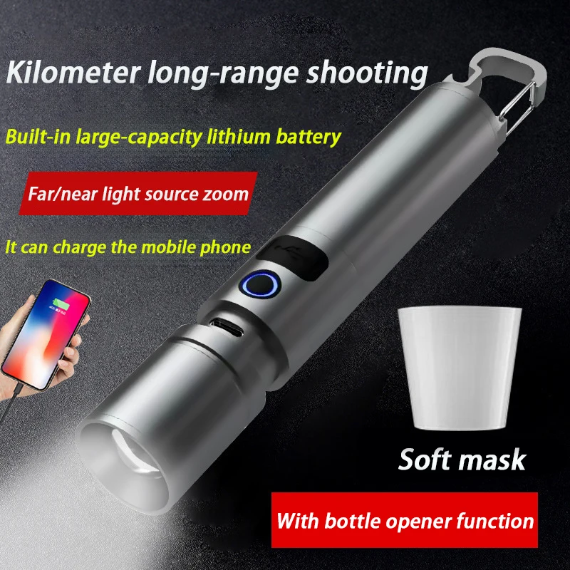 Multifunctional Home Outdoor New Style Strong Light Charging Treasure Super Bright Long-range Portable LED Flashlight
Multifunctional Home Outdoor New Style Strong Light Charging Treasure Super Bright Long-range Portable LED Flashlight