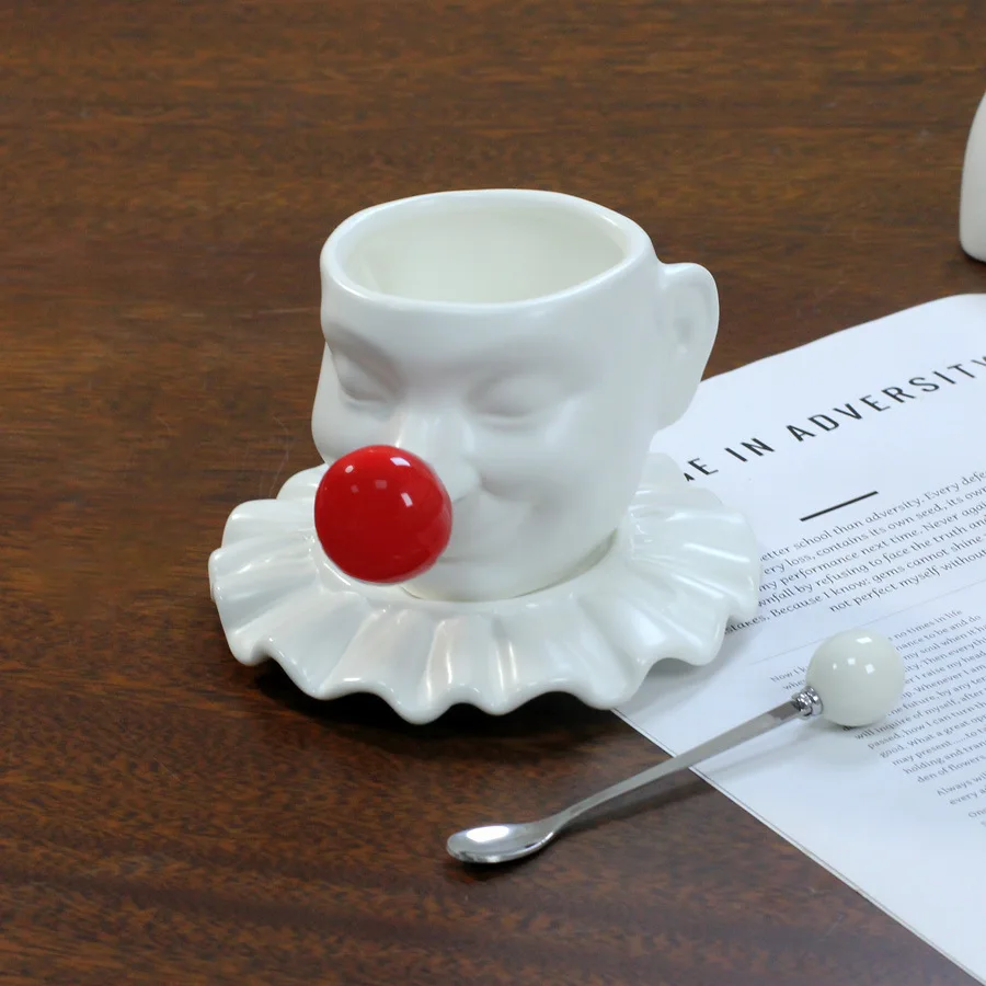 Modern Art Sculpture Ceramic Mug - 3D Human Face Clown Design Coffee Cup Set, Luxury Creative Tableware for Office & Home
Modern Art Sculpture Ceramic Mug - 3D Human Face Clown Design Coffee Cup Set, Luxury Creative Tableware for Office & Home