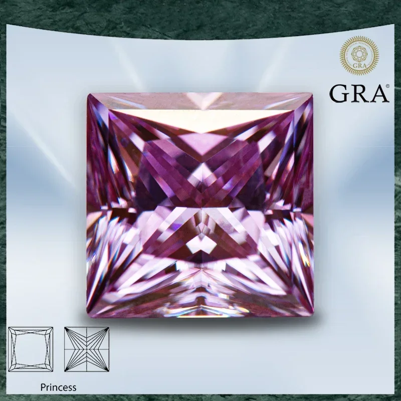 Moissanite Stone Sakura Pink Color Princess Cut VVS1 with GRA Certificate for Gemstone Charms Beads Top Jewelry Making Materials
Moissanite Stone Sakura Pink Color Princess Cut VVS1 with GRA Certificate for Gemstone Charms Beads Top Jewelry Making Materials