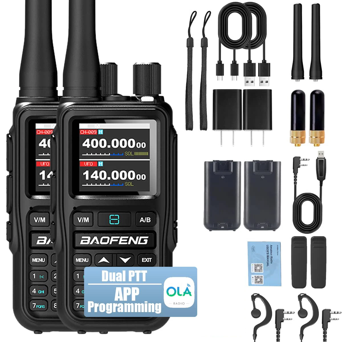Baofeng 5Rmini Walkie Talkie 6-Band Air Band Rx Wireless App Program Type-C NOAA One-Key Pair Mini Two Way Radio Ham UV-5R
Baofeng 5Rmini Walkie Talkie 6-Band Air Band Rx Wireless App Program Type-C NOAA One-Key Pair Mini Two Way Radio Ham UV-5R