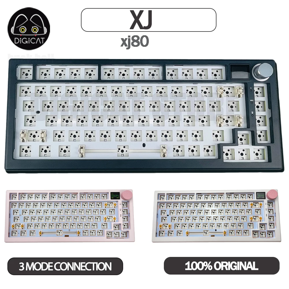 XJ80 Mechanical Keyboard Kit With Screen 3Mode USB/2.4G/Bluetooth Wireless Keyboard Kit 75% Gasket Customized Keyboard Kits Gift
XJ80 Mechanical Keyboard Kit With Screen 3Mode USB/2.4G/Bluetooth Wireless Keyboard Kit 75% Gasket Customized Keyboard Kits Gift