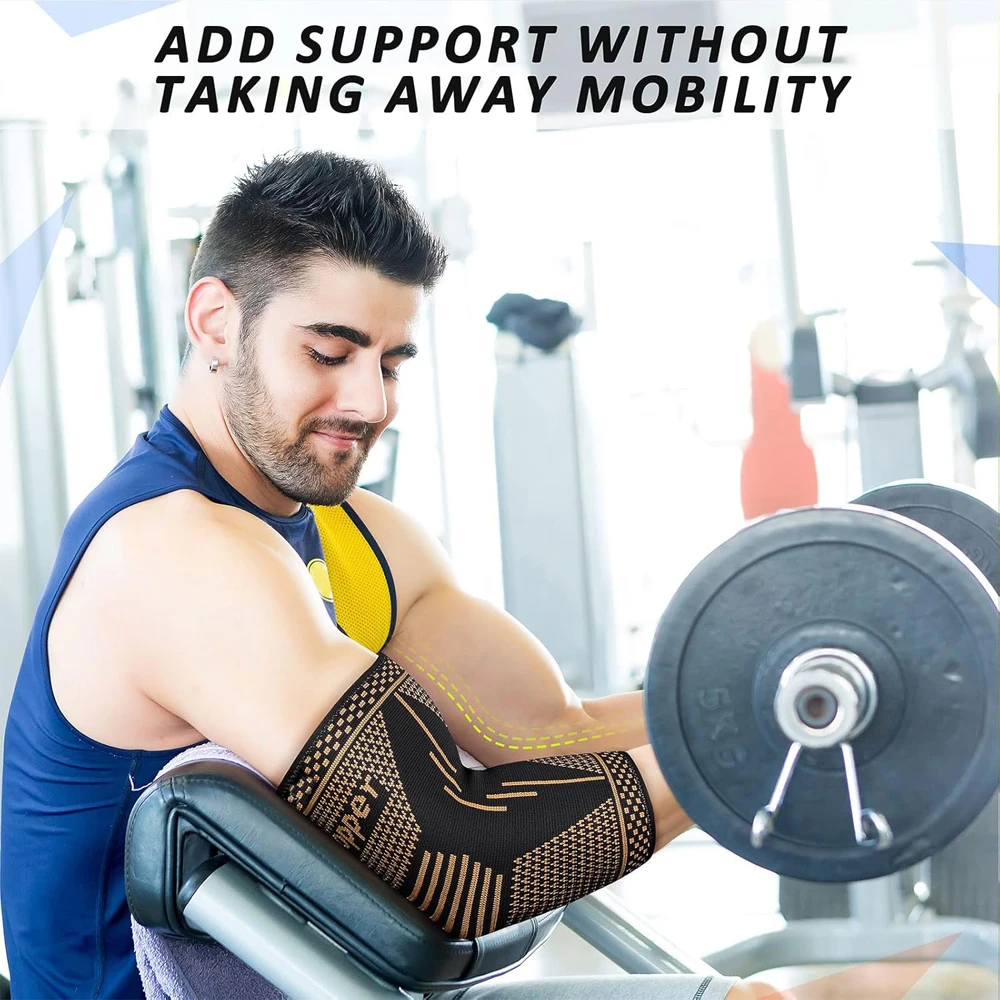1PCS Copper Elbow Compression Sleeve,Tennis Elbow Brace Support Wraps for Arthritis,Tendonitis,Bursitis, Sprains, Weightlifting
1PCS Copper Elbow Compression Sleeve,Tennis Elbow Brace Support Wraps for Arthritis,Tendonitis,Bursitis, Sprains, Weightlifting