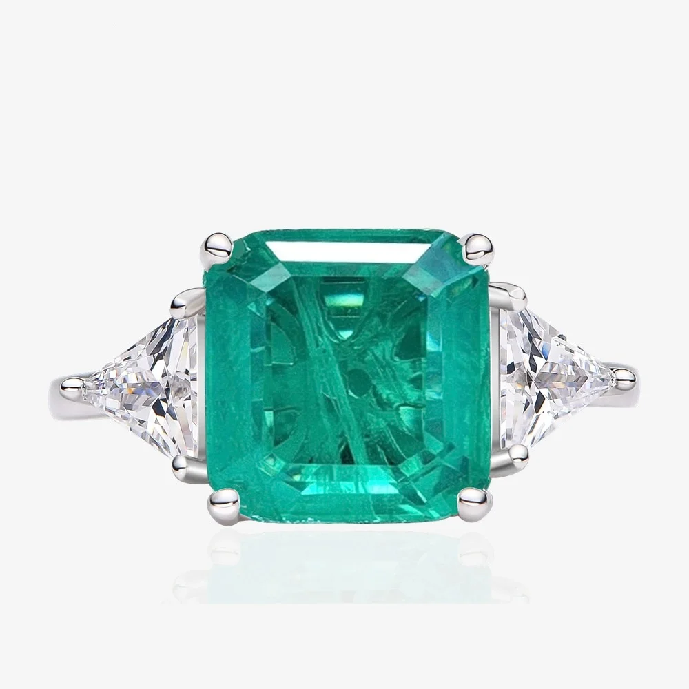 Vintage 925 Sterling Silver Ring With 10*10MM Lab Emerald Gemstone Engagement Jewelry Women Ring Christmas Gift
Vintage 925 Sterling Silver Ring With 10*10MM Lab Emerald Gemstone Engagement Jewelry Women Ring Christmas Gift