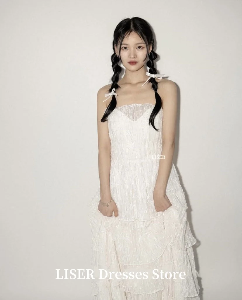 Liser Strapless A-Line Tiered Korea Wedding Dresses Silk Lace Long Elegant Bridal Gowns Photo Shoot 저녁 드레스 Customize Corset
Liser Strapless A-Line Tiered Korea Wedding Dresses Silk Lace Long Elegant Bridal Gowns Photo Shoot 저녁 드레스 Customize Corset