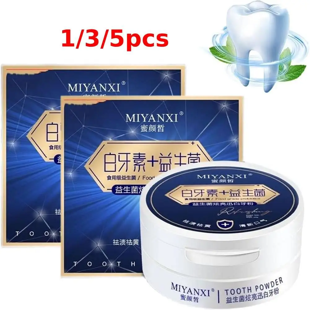 1/3/5pcs MIYANXI Teeth Whitening Toothpaste Teeth Whitening Powder Activated Probiotic Powder For Oral Hygiene
1/3/5pcs MIYANXI Teeth Whitening Toothpaste Teeth Whitening Powder Activated Probiotic Powder For Oral Hygiene