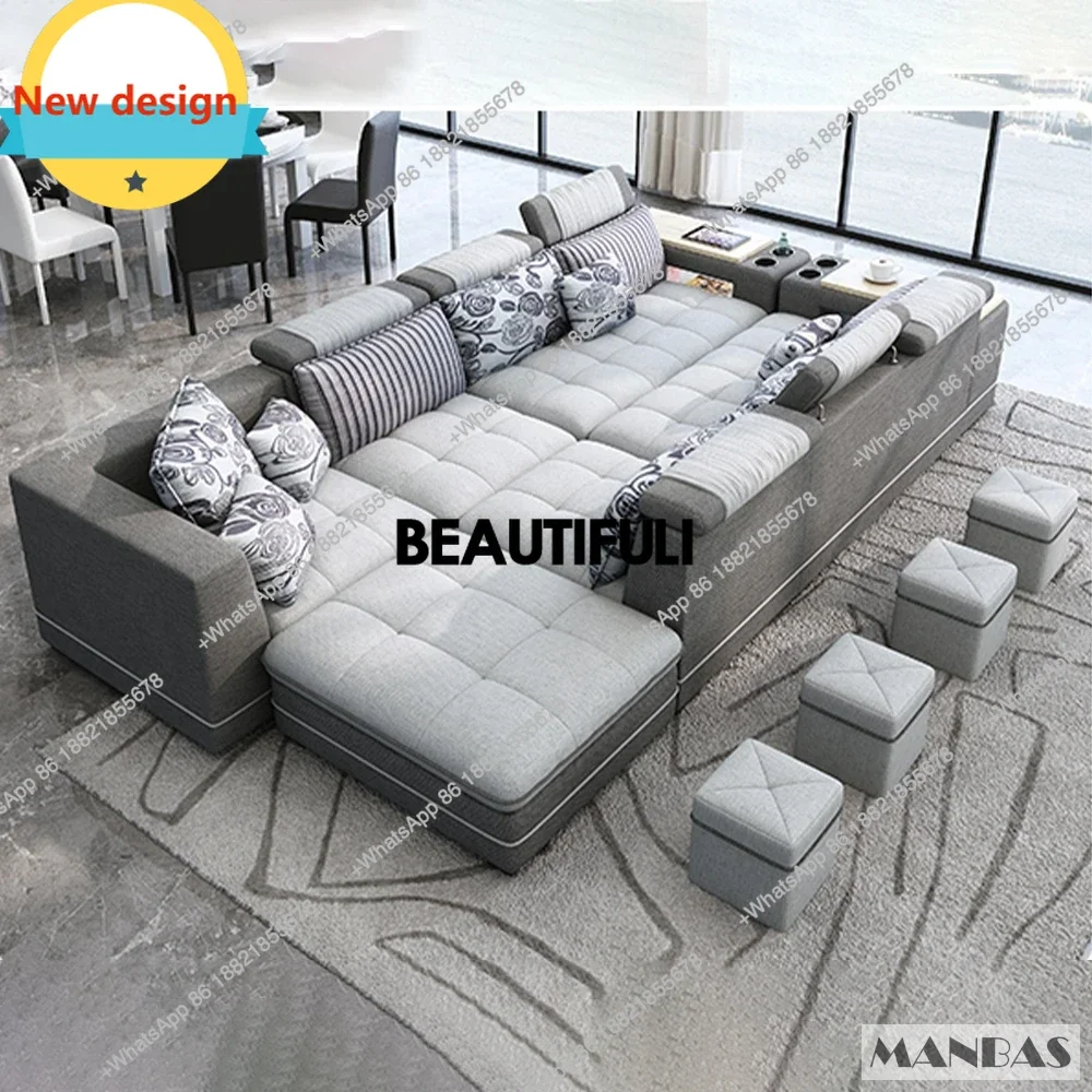 C139 Nordic Fabric Sofa Set with Bluetooth Speaker & USB - Modern Living Room Modular Sofas Big U Shape Corner Cloth Couch
C139 Nordic Fabric Sofa Set with Bluetooth Speaker & USB - Modern Living Room Modular Sofas Big U Shape Corner Cloth Couch