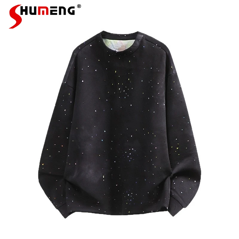 Модные свитшоты унисекс в стиле High Street, осень 2025, новинка, с полным стразовым декором, с длинным рукавом, свободные, комфортные, высококачественные, стильные топы
Модные свитшоты унисекс в стиле High Street, осень 2025, новинка, с полным стразовым декором, с длинным рукавом, свободные, комфортные, высококачественные, стильные топы