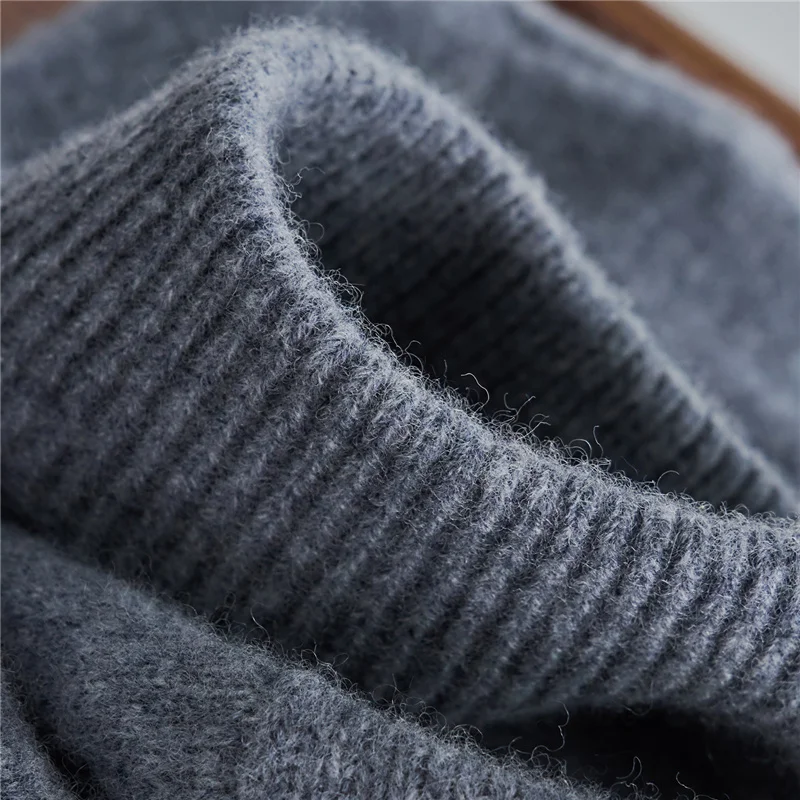 Осень-зима, мужской шерстяной свитер с воротником-стойкой, пуловер на молнии с длинными рукавами, повседневная вязаная одежда с ромбами, трикотажные топы из 100% мериносовой шерсти
Осень-зима, мужской шерстяной свитер с воротником-стойкой, пуловер на молнии с длинными рукавами, повседневная вязаная одежда с ромбами, трикотажные топы из 100% мериносовой шерсти