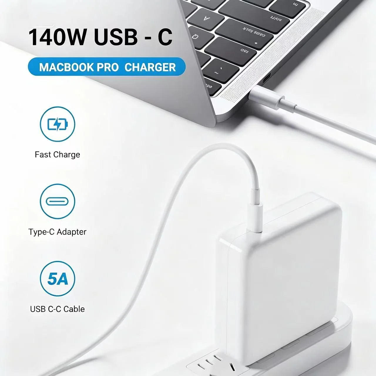 140W USB-C PD Super Fast Charger for MacBook Pro 16/15/14 (A1708 A1706 A1989 A2159 A2289 A2251), iPad Pro, iPhone 15
140W USB-C PD Super Fast Charger for MacBook Pro 16/15/14 (A1708 A1706 A1989 A2159 A2289 A2251), iPad Pro, iPhone 15