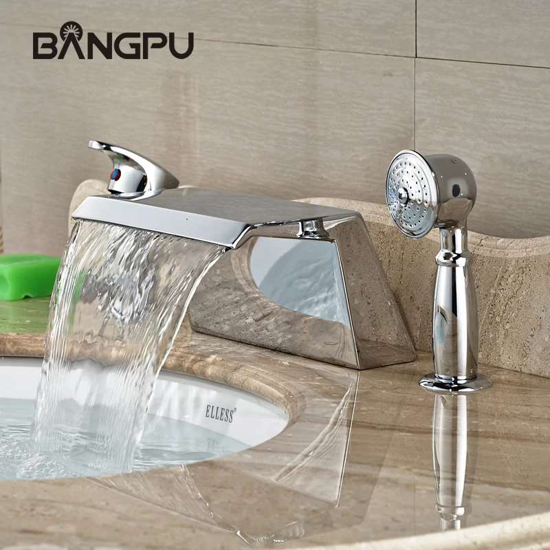 3 Hole Roman Tub Faucet Set with Hand Shower Deck Mount Bathroom Bathtub Faucet Set Waterfall Tub Faucet with Handheld Shower
3 Hole Roman Tub Faucet Set with Hand Shower Deck Mount Bathroom Bathtub Faucet Set Waterfall Tub Faucet with Handheld Shower