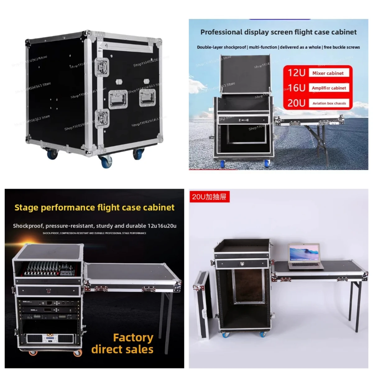 Customizable 12U/16U Shockproof Flight Rack Case for Stage Performance Audio Mixer Amplifier DJ Equipment Heavy Duty
Customizable 12U/16U Shockproof Flight Rack Case for Stage Performance Audio Mixer Amplifier DJ Equipment Heavy Duty