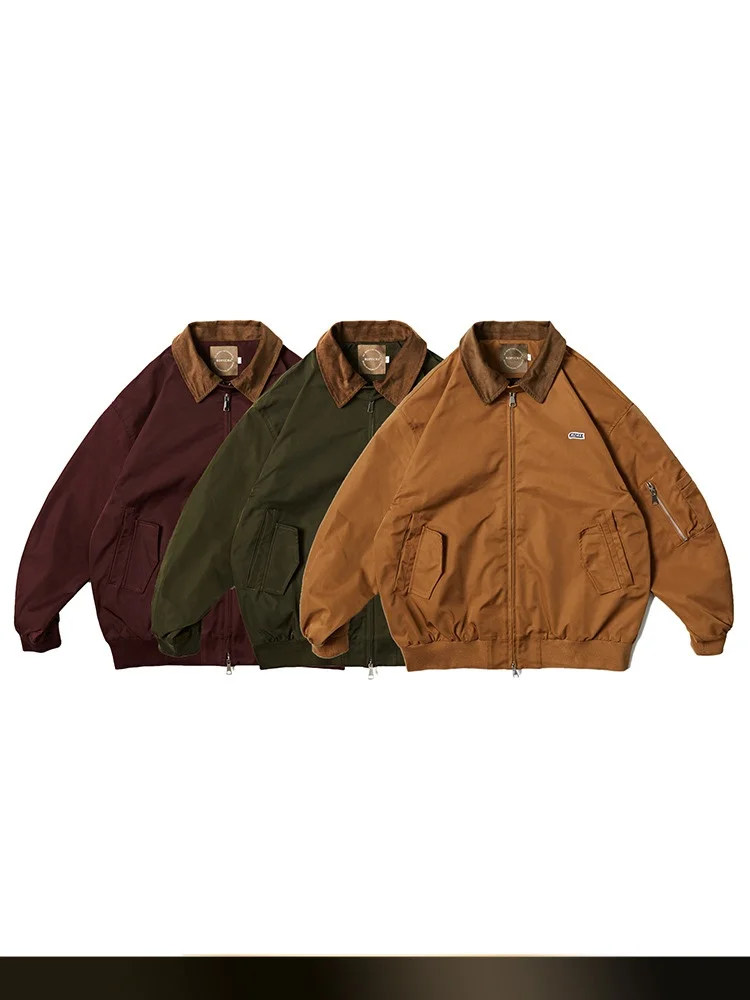 NTED Japanese Style Workwear Jacket Corduroy Contrast Color Splicing Collar Loose Couples All-Match Outerwear Autumn Season
NTED Japanese Style Workwear Jacket Corduroy Contrast Color Splicing Collar Loose Couples All-Match Outerwear Autumn Season