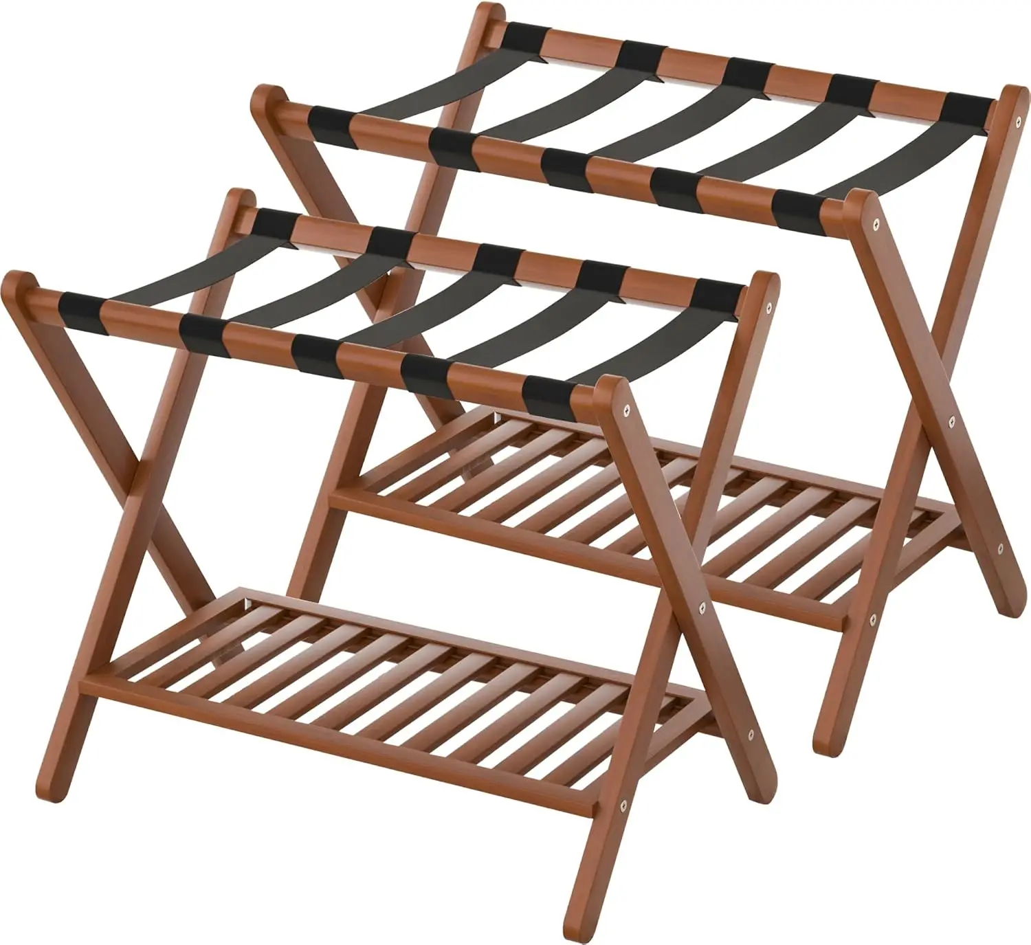 Luggage Racks Set Of 2 Suitcase Stand Foldable With Storage Shelf For Guest Room Hotel Essentials
Luggage Racks Set Of 2 Suitcase Stand Foldable With Storage Shelf For Guest Room Hotel Essentials