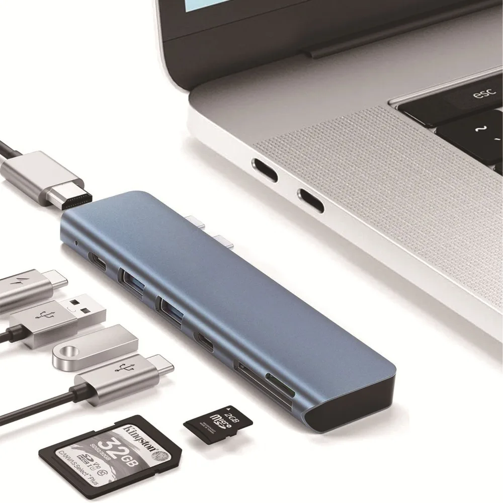 7 In 2 USB C HUB USB Hub Docking Station With HDMI SD/TF Card Reader PD USB 3.0 TYPE C HD 4K Expansion Adapter For TYPC C Laptop
7 In 2 USB C HUB USB Hub Docking Station With HDMI SD/TF Card Reader PD USB 3.0 TYPE C HD 4K Expansion Adapter For TYPC C Laptop