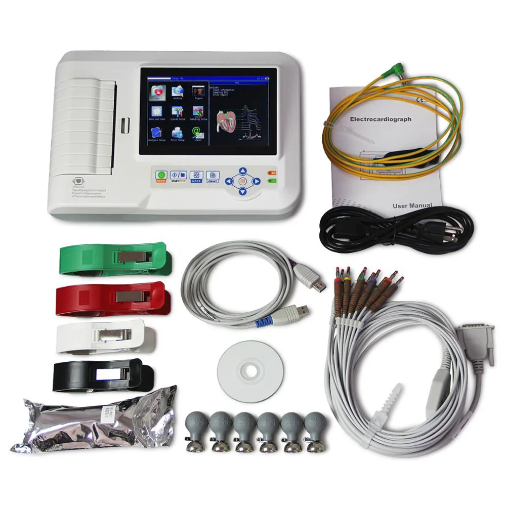 Cheap 6 Channel Digital Color Touch Screen Supervise Device, Portable EKG Machine 12 Leads
Cheap 6 Channel Digital Color Touch Screen Supervise Device, Portable EKG Machine 12 Leads