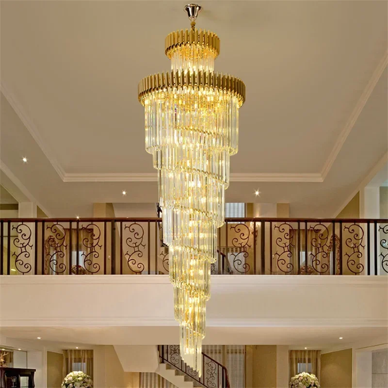 Modern Style Stair Chandelier Hotel Show Room Luxury Crystal Gold Black Chandelier Lighting Living Room Decoration
Modern Style Stair Chandelier Hotel Show Room Luxury Crystal Gold Black Chandelier Lighting Living Room Decoration