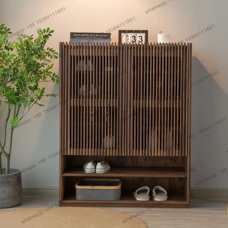 New Chinese North American Black Walnut Multi-layer Side Cabinet Zen Shoe Cabinet
New Chinese North American Black Walnut Multi-layer Side Cabinet Zen Shoe Cabinet
