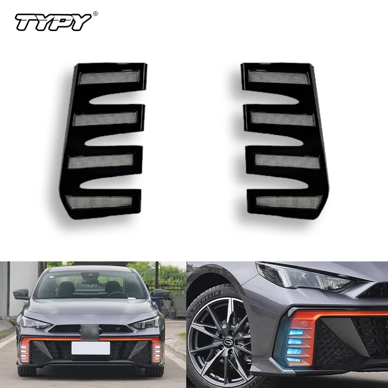 TYPY 2 pcs Car DRL Front Bumper LED Daytime Running Light Fog lamp cover with turn signal For Trumpchi EMPOW 2024 2025
TYPY 2 pcs Car DRL Front Bumper LED Daytime Running Light Fog lamp cover with turn signal For Trumpchi EMPOW 2024 2025