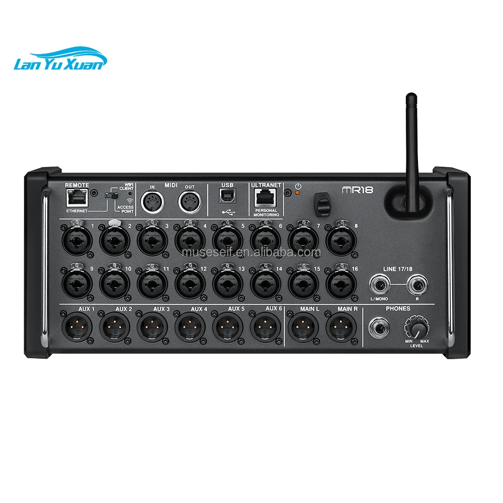 E/12-Bus Integrated WiFi Module/USB Stereo Recorder with a Fan New Version18 Channel Digital Audio Console Mixer MR18
E/12-Bus Integrated WiFi Module/USB Stereo Recorder with a Fan New Version18 Channel Digital Audio Console Mixer MR18