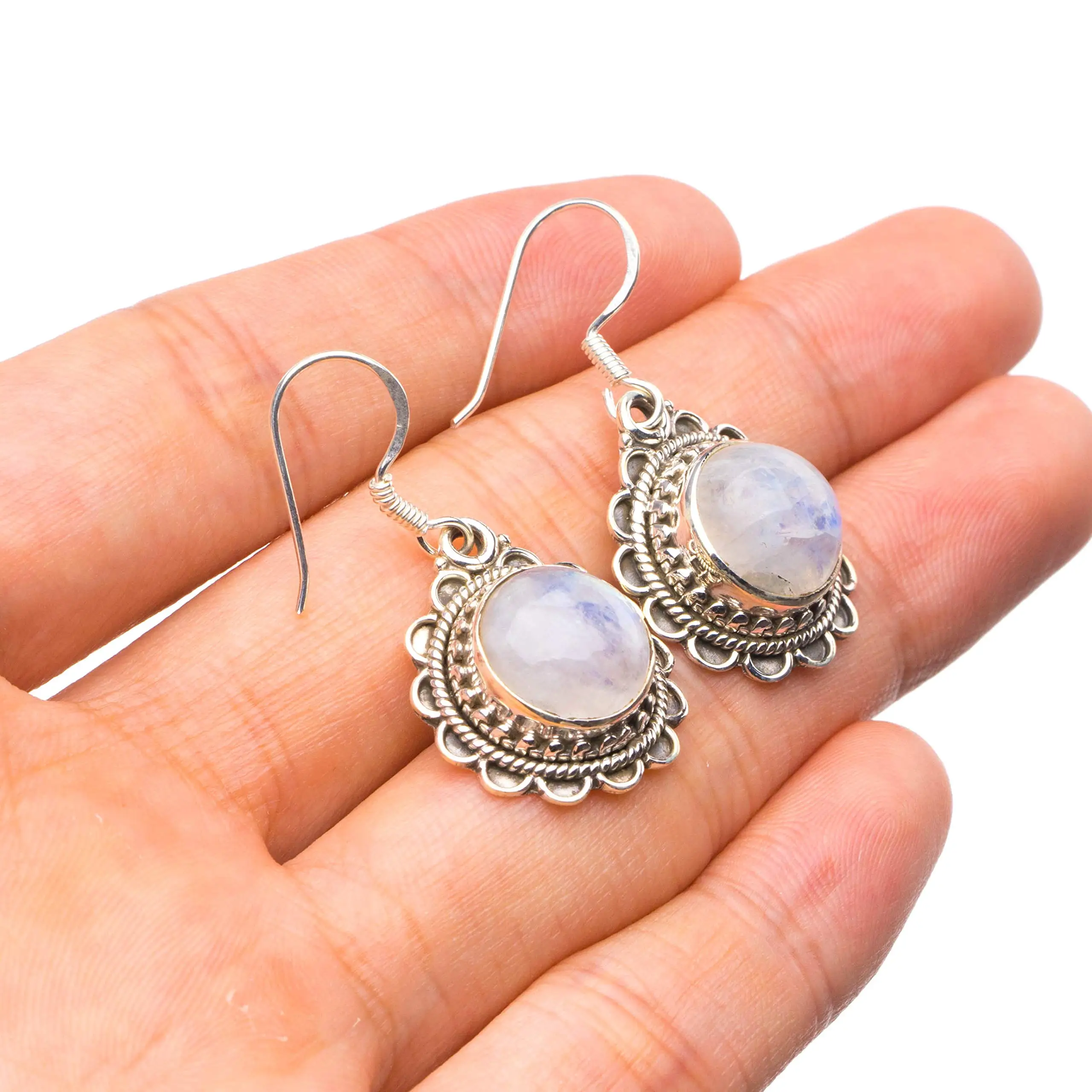StarGems® Natural Rainbow Moonstone Handmade Unique 925 Sterling Silver Earrings 1.25" Y0763
StarGems® Natural Rainbow Moonstone Handmade Unique 925 Sterling Silver Earrings 1.25" Y0763