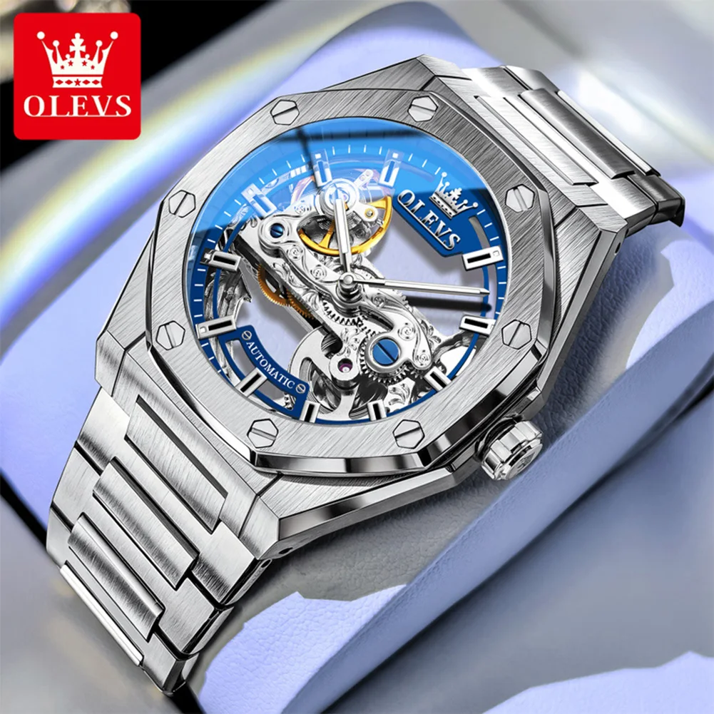 OLEVS 6742 Original Mechanical Movement Watch For Men Hollow Flywheel HD Luminous Function 30M Waterproof Steel Strip Watch
OLEVS 6742 Original Mechanical Movement Watch For Men Hollow Flywheel HD Luminous Function 30M Waterproof Steel Strip Watch