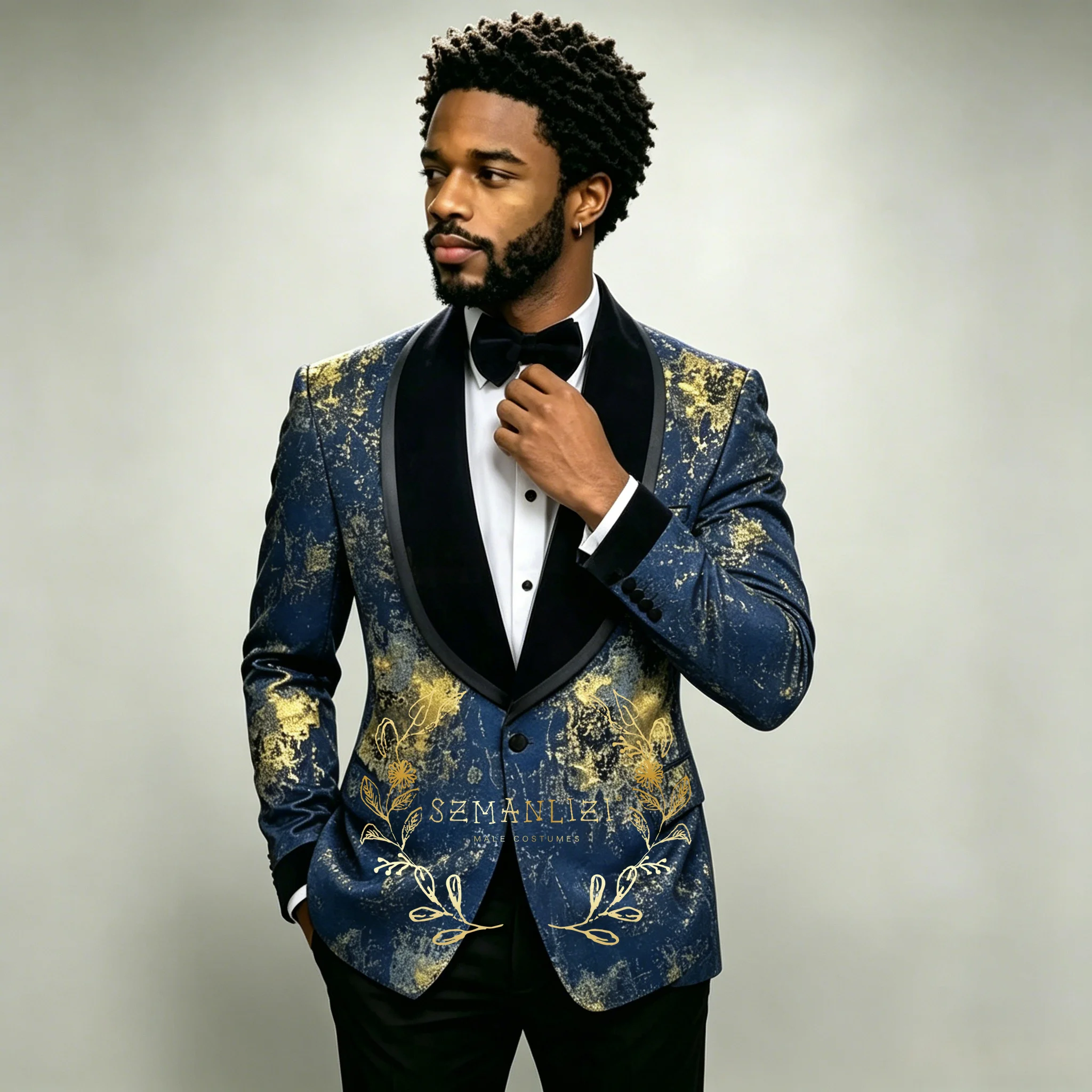 Newest Jacquard Suit Set For Men Wedding Grooms Custom Slim Fit Blazer Pants Fashion Banquet Velvet Shawl Lapel Elegant Outfits
Newest Jacquard Suit Set For Men Wedding Grooms Custom Slim Fit Blazer Pants Fashion Banquet Velvet Shawl Lapel Elegant Outfits