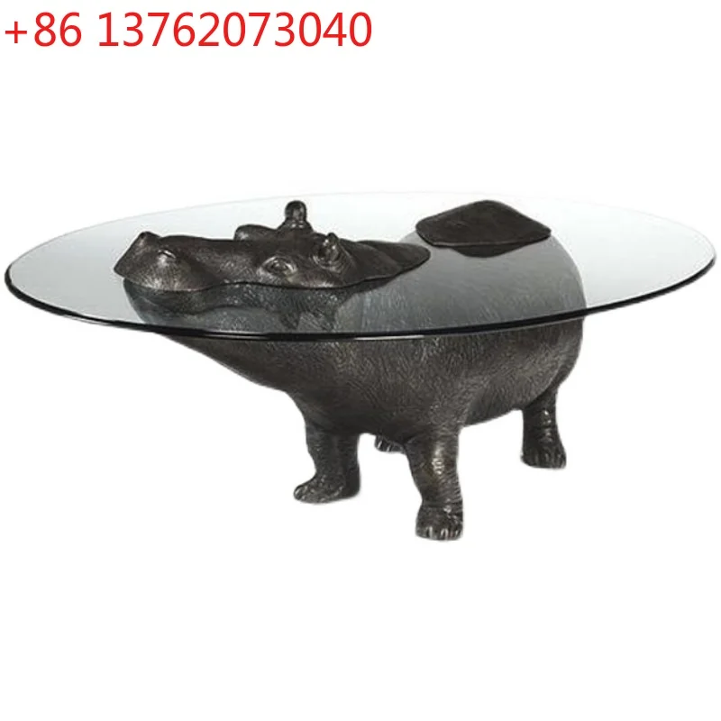 Креативная личность в форме бегемота, стеклянный журнальный столик, украшение в виде животного, чайный столик
Креативная личность в форме бегемота, стеклянный журнальный столик, украшение в виде животного, чайный столик