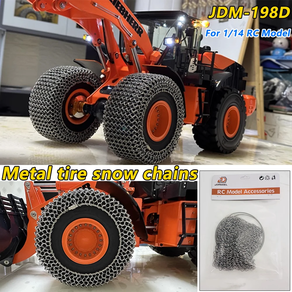 Модель JD JDM-198D Металлические снежные цепи для шин для 1/14 RC ZW370 K988 Модель погрузчика Детали для обновления игрушечных шин или детали модели транспортного средства своими руками
Модель JD JDM-198D Металлические снежные цепи для шин для 1/14 RC ZW370 K988 Модель погрузчика Детали для обновления игрушечных шин или детали модели транспортного средства своими руками