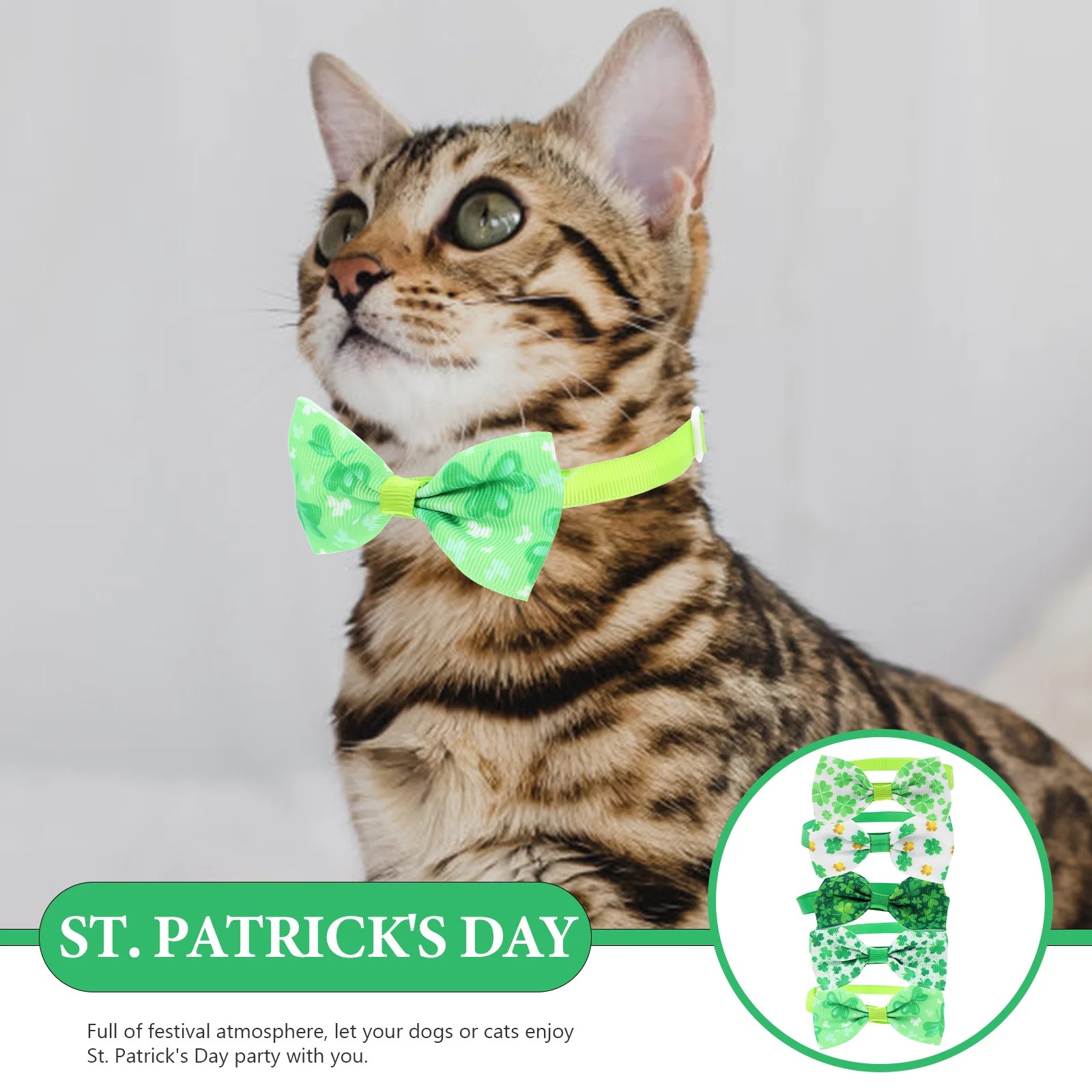 5pcs Pet Dog Bow Tie St Patricks Day Adjustable Collars Lightweight Neckties Holiday Bows Pet Supplies Dog Cat
5pcs Pet Dog Bow Tie St Patricks Day Adjustable Collars Lightweight Neckties Holiday Bows Pet Supplies Dog Cat