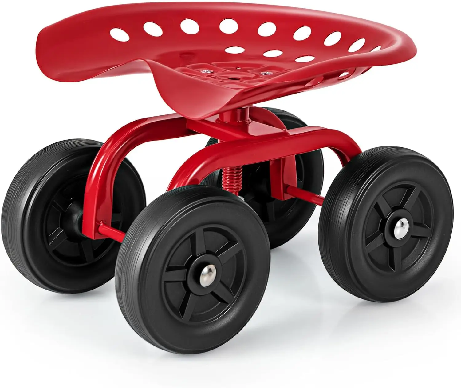 Heavy-Duty Garden Cart with 360° Swivel Seat, Adjustable Height 11-16", 330 lbs Capacity, Red
Heavy-Duty Garden Cart with 360° Swivel Seat, Adjustable Height 11-16", 330 lbs Capacity, Red