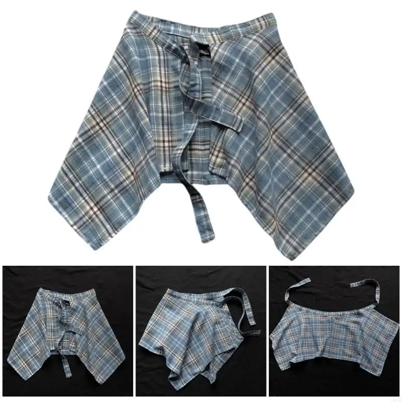 Campus Hiphop Styles Unisex Irregular Faux Shirt Hem Street Dance Plaids Wrap Skirt Layering A Line Hip Scarf Overskirt
Campus Hiphop Styles Unisex Irregular Faux Shirt Hem Street Dance Plaids Wrap Skirt Layering A Line Hip Scarf Overskirt