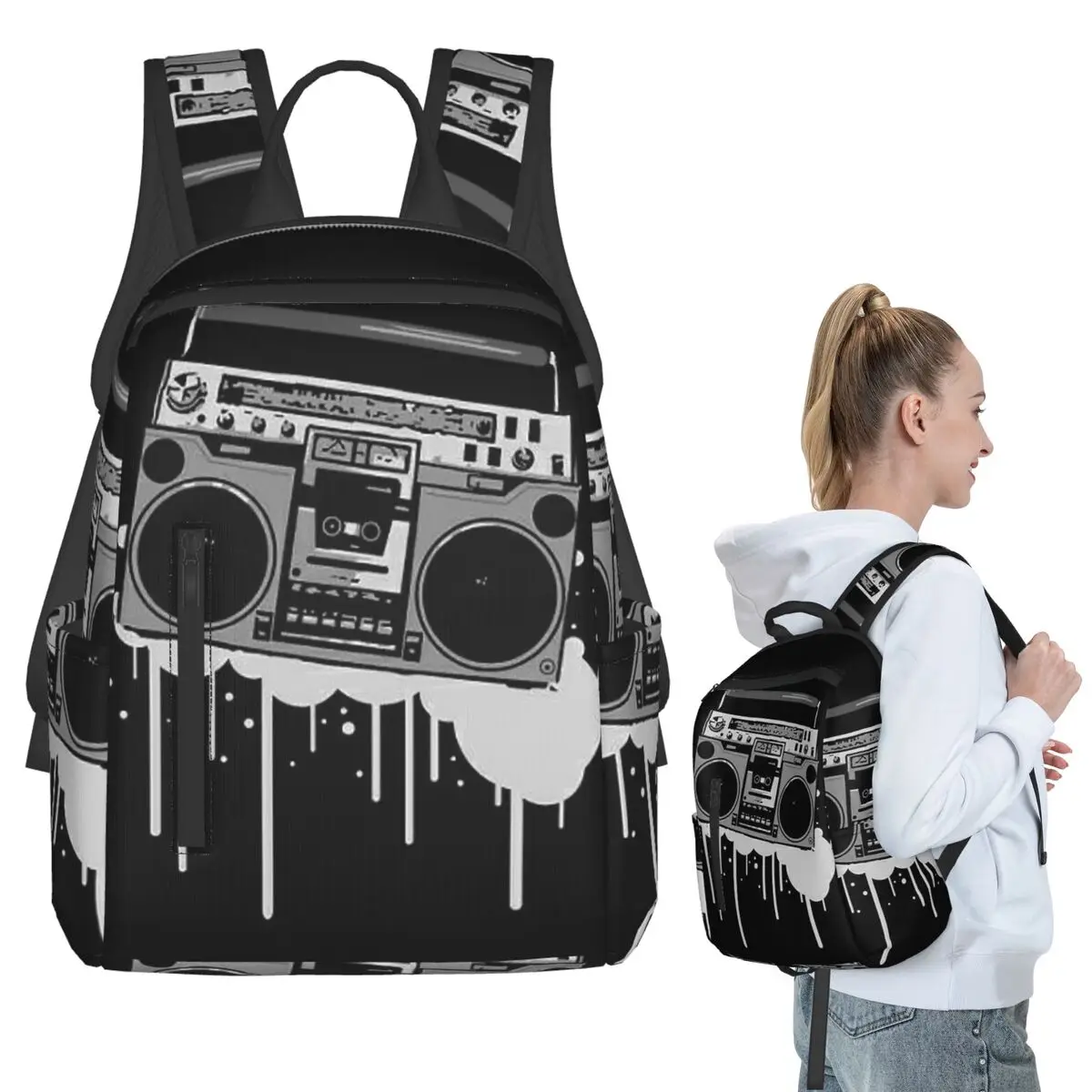 Vintage Grey Cartoon Boombox Backpack Student BookBag Children School Bag Laptop Shoulder Bags Boys Girls
Vintage Grey Cartoon Boombox Backpack Student BookBag Children School Bag Laptop Shoulder Bags Boys Girls
